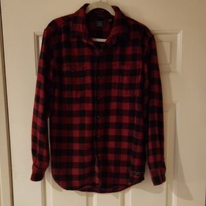 G.H. Bass & Co. Red and Black Plaid Men's Shirt